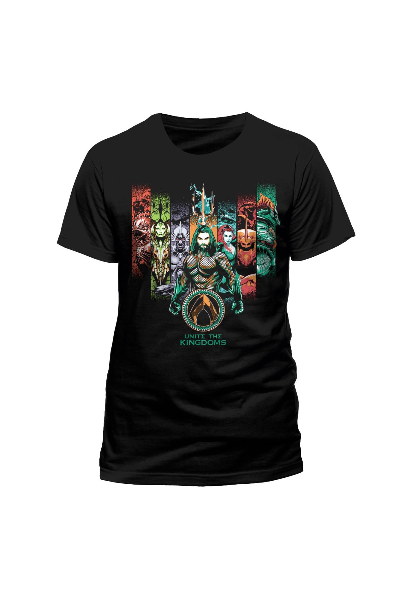 Tricou pentru barbati, Aquaman, Unite The Kingdoms, Negru, S
