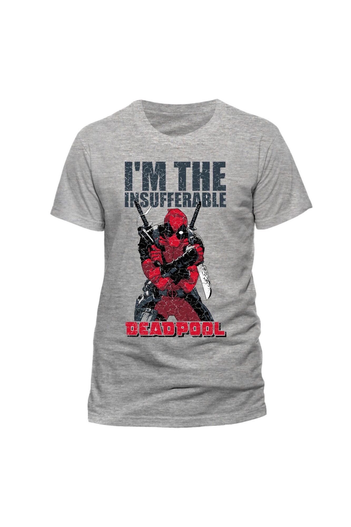 Tricou pentru barbati, Deadpool, Im The Insufferable, Gri