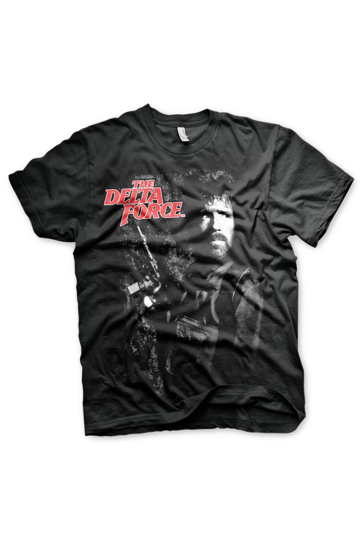 Tricou pentru barbati, Chuck Norris, Delta Force Black, Negru