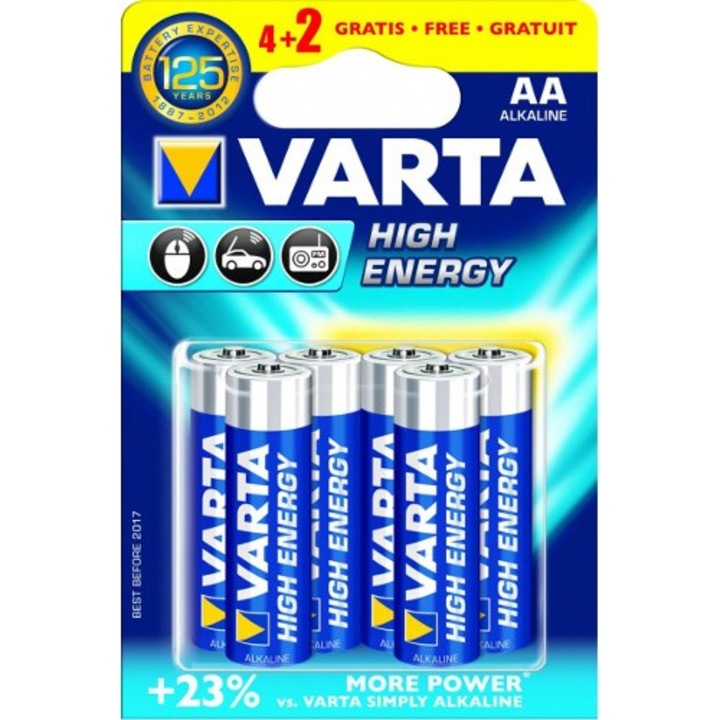 VARTA Set 6 db nagy energiájú AA elem