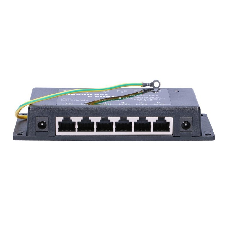 Tápadapter EXTRALINK 6 Port Passive vagy 802.3af/at PoE Injector 1 GbE 18v~57v DC 90W (max.)