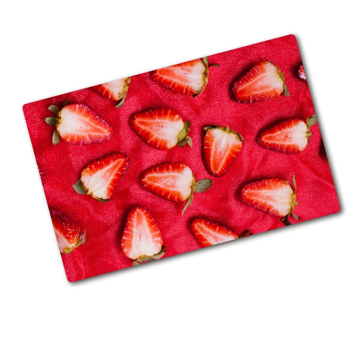 Tocator de bucatarie, Tulup, Capsuni tocate, Rosu, 80x52 cm, 010010520060000006861