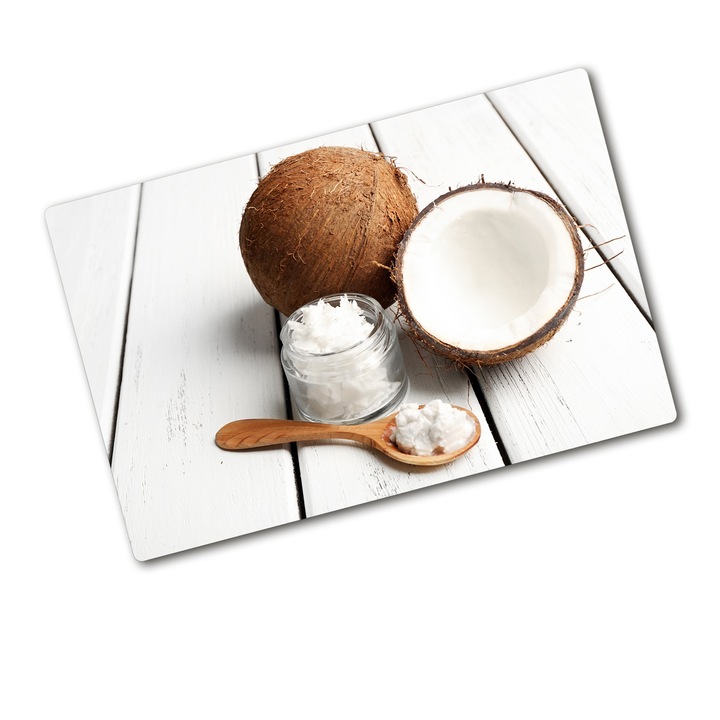 Tocator de bucatarie, Tulup, Ulei de cocos, Maro, 80x52 cm, 010010520060000007053