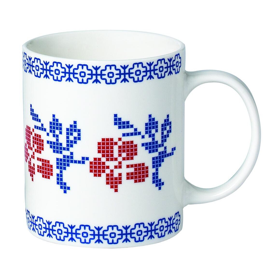 Cana portelan fin 310ml, traditional trandafir.