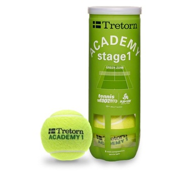 Mingi Tenis Tretorn Academy Verzi, Set 3 bucati Mingi Tenis Tretorn Academy Verzi, Set 3 bucati