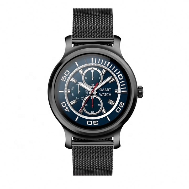Smartwatch Real 2020 Full Color OLED display, Известия за обаждания/SMS/Whatsapp/Facebook, IP67 водоустойчивост, Мониторинг на пулса и сърдечния ритъм, Multi-Sport режими, Множество интерфейси и различни функции, Черен, Метал