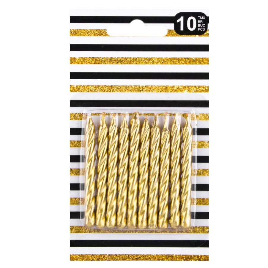 Set lumanari, Zola®, aurii, 10 bucati, 6 cm