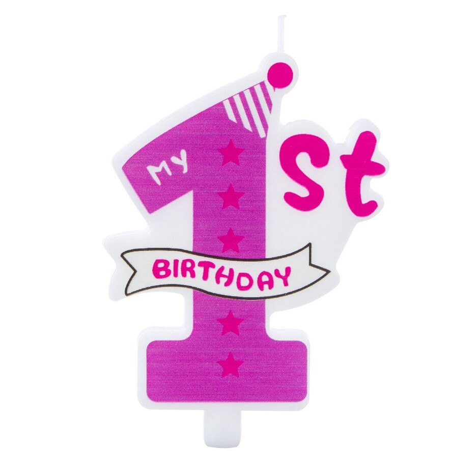 Lumanare cifra 1, Zola®, mov, My 1 st birthday