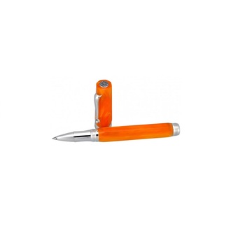 Roller Montegrappa, Micra, rasina portocalie si minuterii din argint Roller Montegrappa, Micra, rasina portocalie si minuterii din argint