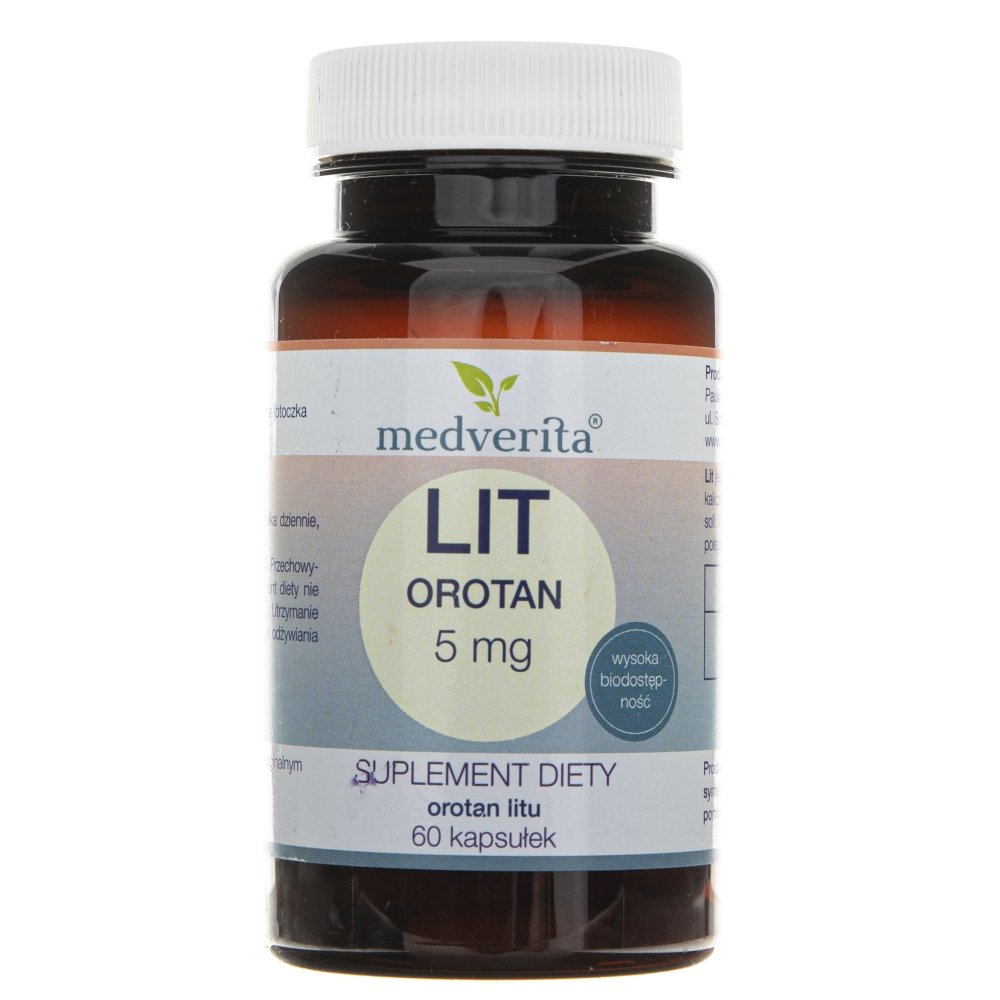 Supliment alimentar Medverita, Lit Orotan, 5 mg, 60 capsule