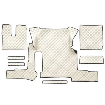Set 7 covorase camion F-Core, Piele-ECO, pentru MAN TGX, transmisie manuala, 1 sertar, Bej Set 7 covorase camion F-Core, Piele-ECO, pentru MAN TGX, transmisie manuala, 1 sertar, Bej