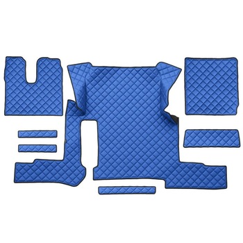 Set 7 covorase camion F-Core, Piele-ECO, pentru MAN TGX, transmisie manuala, 1 sertar, Albastru Set 7 covorase camion F-Core, Piele-ECO, pentru MAN TGX, transmisie manuala, 1 sertar, Albastru