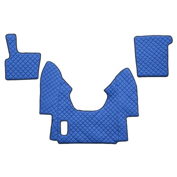 Set 3 covorase camion F-Core, Piele-ECO, pentru DAF XF 95, transmisie automata, 2002-2006, Albastru Set 3 covorase camion F-Core, Piele-ECO, pentru DAF XF 95, transmisie automata, 2002-2006, Albastru