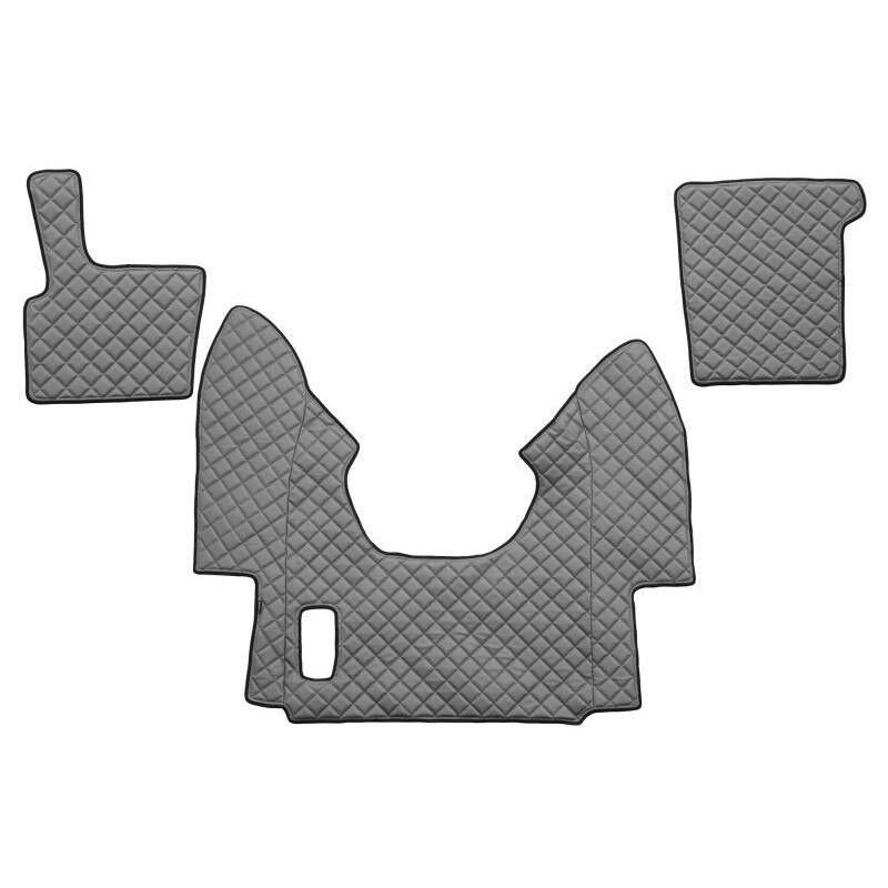Set 3 covorase camion F-Core, Piele-ECO, pentru DAF XF 95, transmisie automata, 2002-2006, Gri