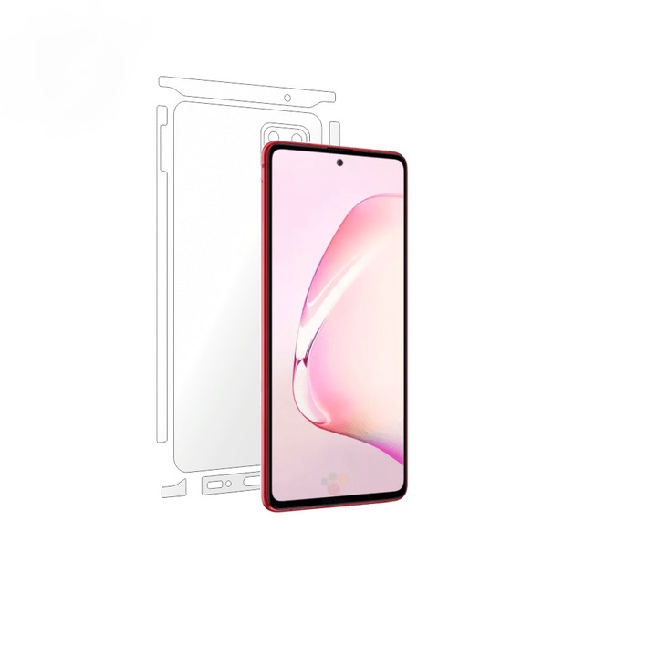 Folie Smart Protection Samsung Galaxy Note 10 Lite pentru spate si laterale, Smart Spray®,Smart Squeegee® si microfibra incluse