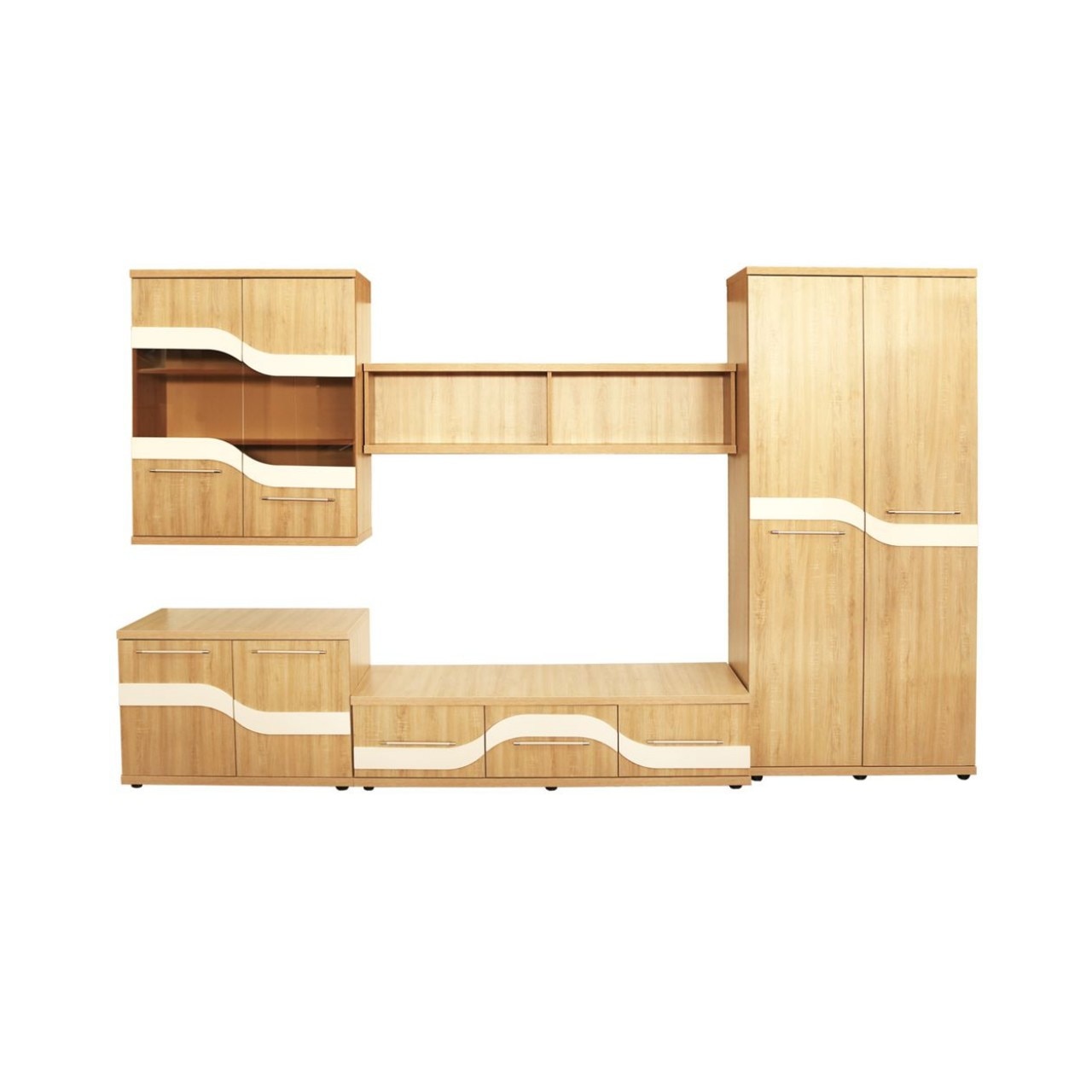 Biblioteca Sigma Sonoma/MDF Alb, 330 x 203 x 49 cm