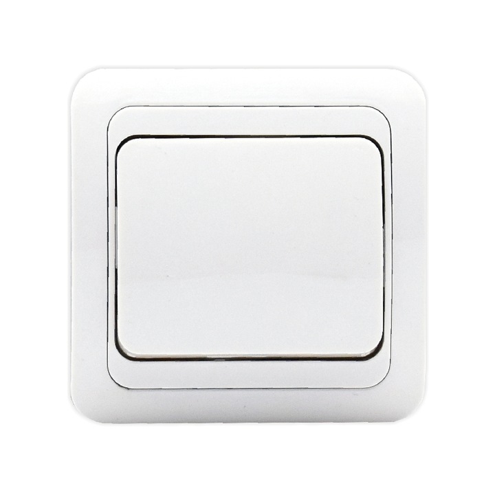 Intrerupator simplu Eco, ingropat , 10 A , 250 V , Comtec , culoare alb
