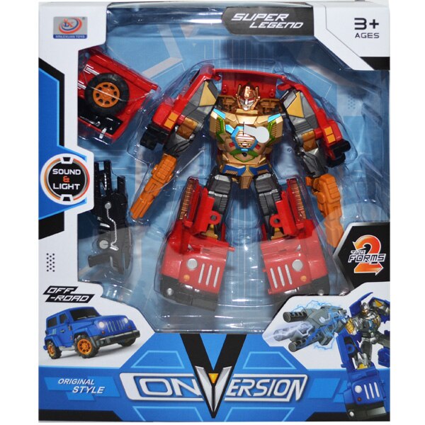 Robot Transformabil in masina ,Optimus ,cu baterii,32x9x25.5