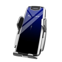 Suport incarcator wireless telefon auto X6, Senzor iteligent, Rotatie 360 de grade ,AIX , incarcare rapida 10W, full automatic inductie, Design LUX, culoare silver