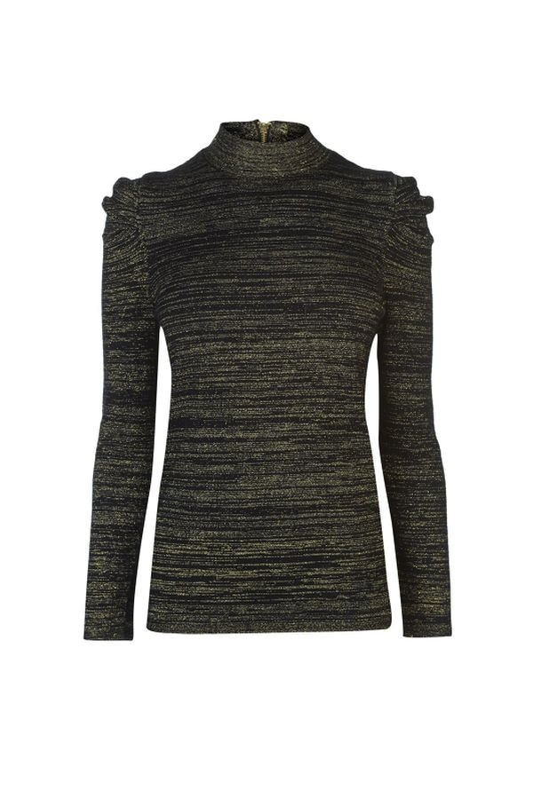 Bluza cu guler inalt Firetrap Fur Fur, Negru, M