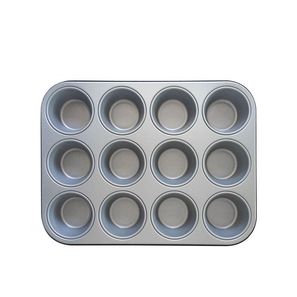 Tava pentru 12 briose, Decora, Otel, 35x26 cm