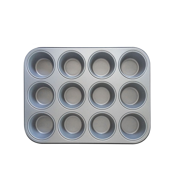 Tava pentru 12 briose din otel, 35x26cm - Decora