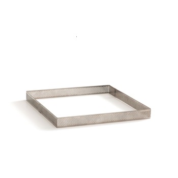 Forma patrata micro-perforata din otel inoxidabil, Decora, 15 x 15 x h 2 cm Forma patrata micro-perforata din otel inoxidabil, Decora, 15 x 15 x h 2 cm