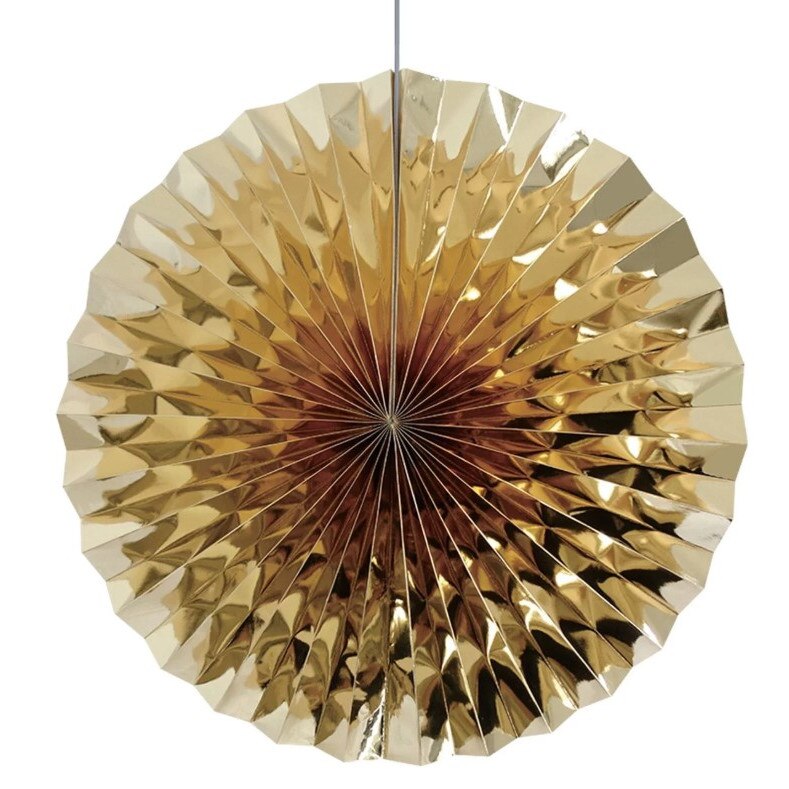 Evantai metalic, Zola, auriu, 40 cm