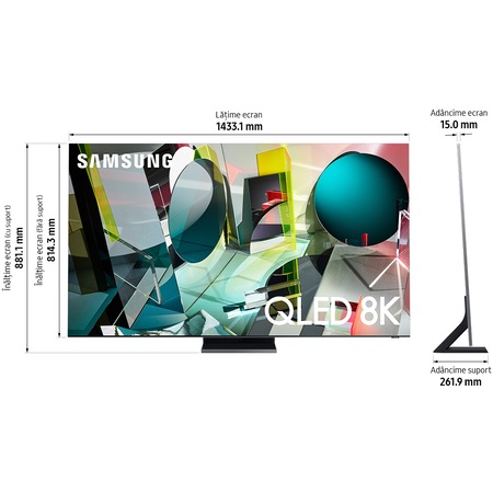 Televizor Samsung 65Q950T, 163 cm, Smart, 8K Ultra HD, QLED