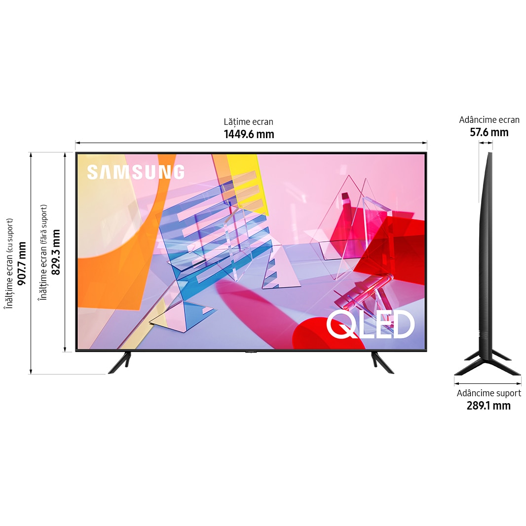 Televizor Samsung 65Q60T, 163 cm, Smart, 4K Ultra HD QLED, Clasa G