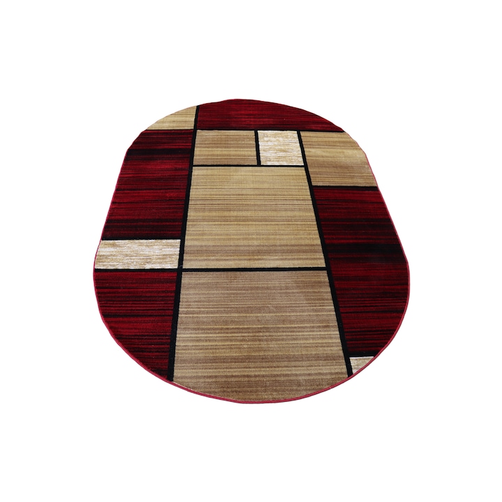 Carpet Gold COLLECTION ovális 100x200 cm -0846 piros/bézs