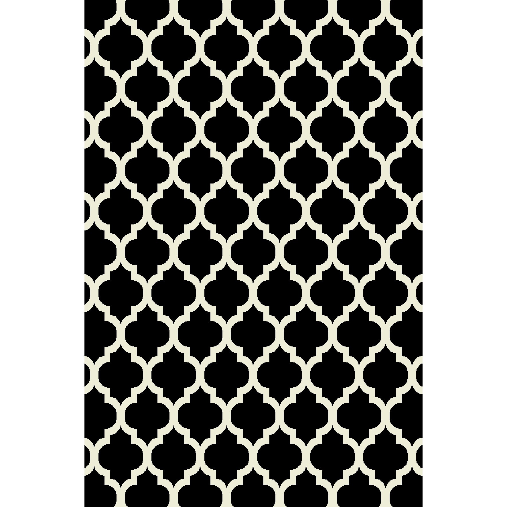 Covor Modern, Kolibri 11158-180, Alb / Negru, 80x150 cm, 2300 gr/mp