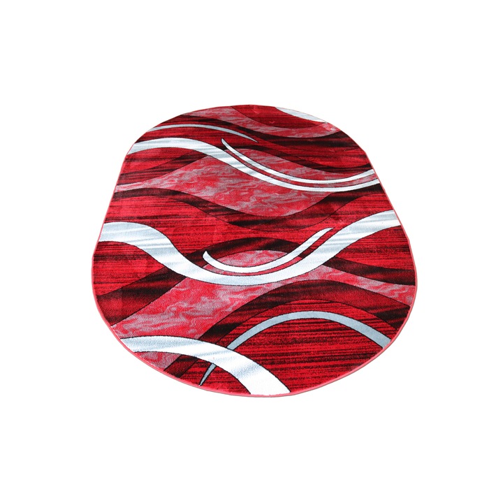 Agora Textil Gold Collection szőnyeg, ovális, 150x230 cm, 0845 piros/szürke