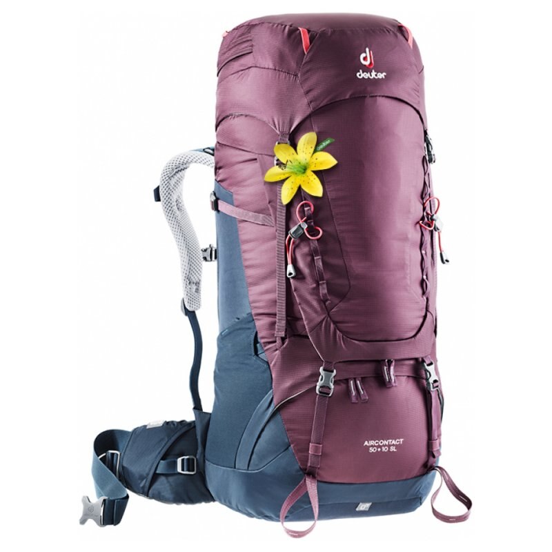 Rucsac aircontact 50+10 sl blackberry-navy femei trekking deuter