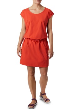 Columbia, Rochie mini impermeabila Peak To Point, Rosu Columbia, Rochie mini impermeabila Peak To Point, Rosu