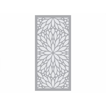 Folie sablare decorativa Lidia, Folina, model floral gri, rola de 100x210 cm Folie sablare decorativa Lidia, Folina, model floral gri, rola de 100x210 cm