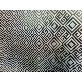 Folie geam autoadeziva Renata, Folina, model geometric negru, 100 cm latime Folie geam autoadeziva Renata, Folina, model geometric negru, 100 cm latime