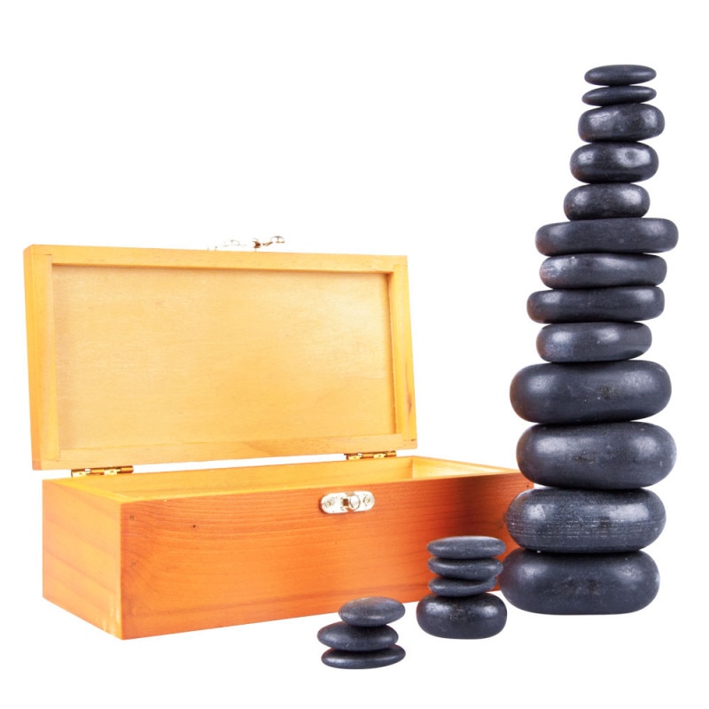 Pietre Vulcanice Bazaltice Masaj inSPORTline, 20 buc