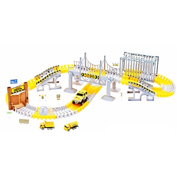 Pista de curse flexibila, RC Magic Traxx 160 piese, cu vehicul,culoare galben /gri Pista de curse flexibila, RC Magic Traxx 160 piese, cu vehicul,culoare galben /gri