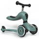 Trotineta copii cu sezut, transformabila 2in1, HighwayKick 1 Forest, 1-5 ani, pana la 50 kg, Scoot & Ride