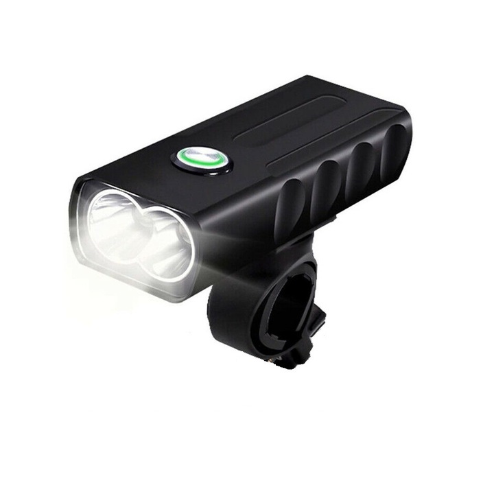 Carsons professzionális fényszóró, 2 LED, USB újratöltés, alumíniumötvözet, 3 megvilágítási mód, fekete