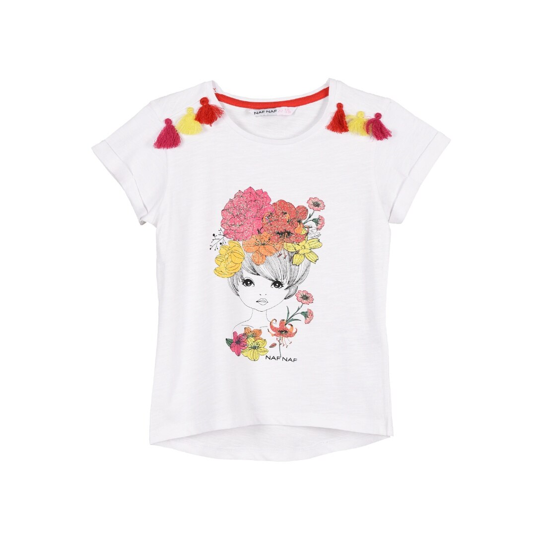 Tricou NAF NAF Pop Color, alb
