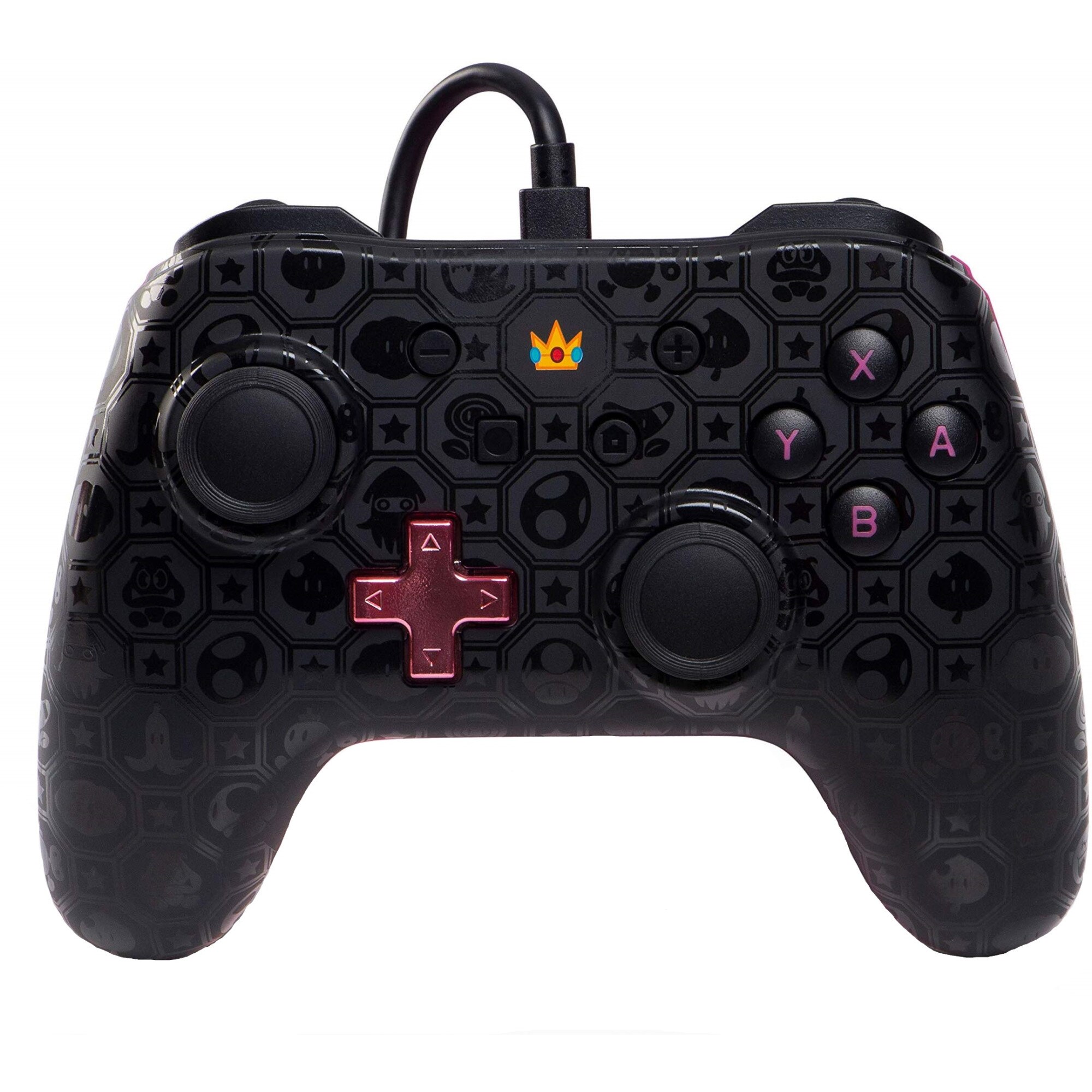 Controller cu Fir Shadow Peach Negru cu Roz pentru Nintendo Switch