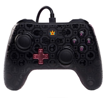 Controller cu Fir Shadow Peach Negru cu Roz pentru Nintendo Switch Controller cu Fir Shadow Peach Negru cu Roz pentru Nintendo Switch