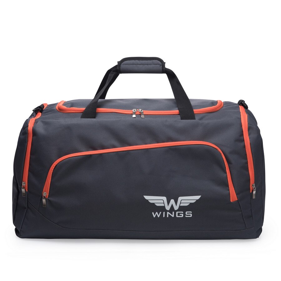 Geanta de voiaj/sport, Wings, TB1006 - 55 cm, Gri/Portocaliu