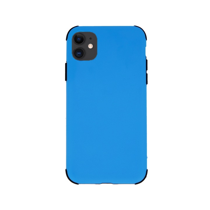 Husa Antishock Defender Rubber pentru Apple iPhone 11 Pro Max, TPU + PC, Albastru