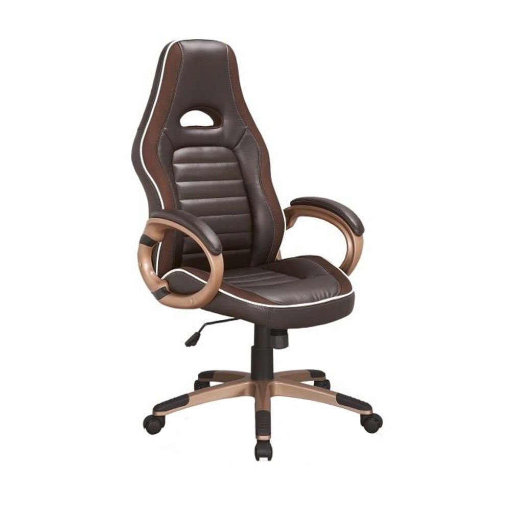 Scaun directorial piele ecologica maro AX Z150