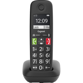 Telefon DECT fara fir Gigaset E290, Caller ID, Negru Telefon DECT fara fir Gigaset E290, Caller ID, Negru
