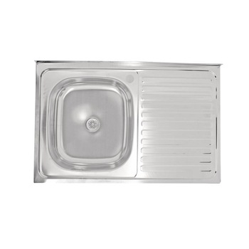 Chiuveta bucatarie inox stanga, 80 x 50 cm, adancime 110 mm, finisaj satin Chiuveta bucatarie inox stanga, 80 x 50 cm, adancime 110 mm, finisaj satin