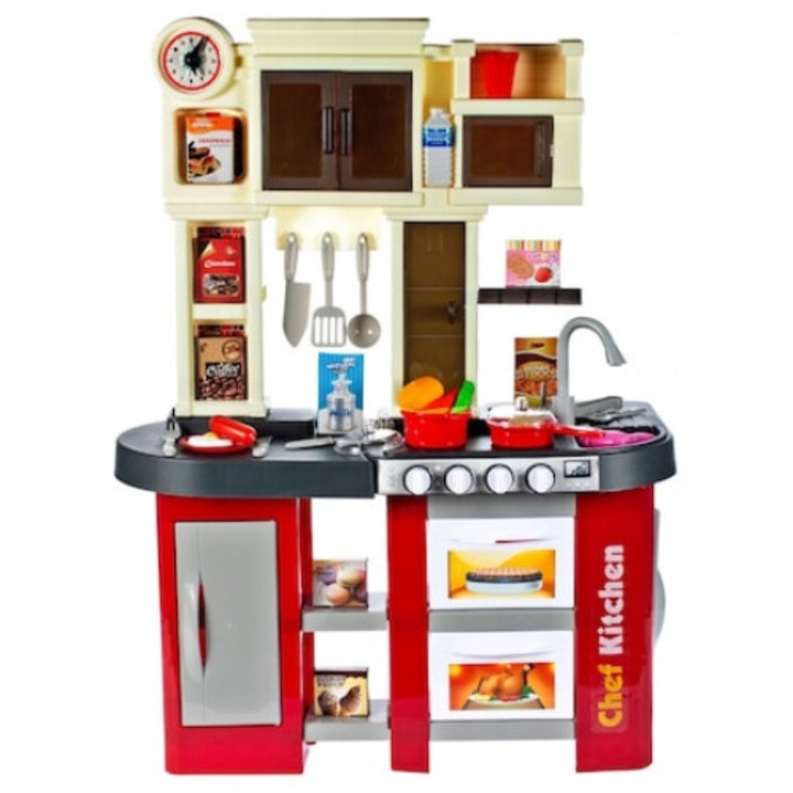 Bucatarie Multifunctioanla MalPlay pentru copii cu sunete,lumini ,aragaz, robinet cu apa